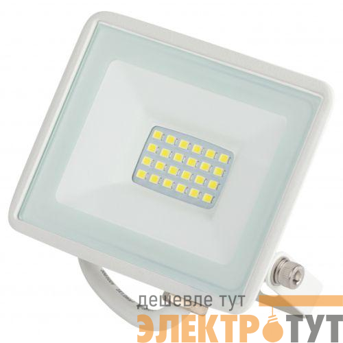 Прожектор светодиодный LPR-023-W-65K-050 50Вт 6500К 4000Лм IP65 уличный бел. ЭРА Б0054642