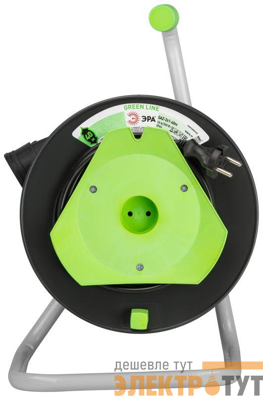 Удлинитель на пластик. катушке 1х40м без заземл. GAZ-2x1-40m Greenline ПВС 2х1 Эра Б0065109