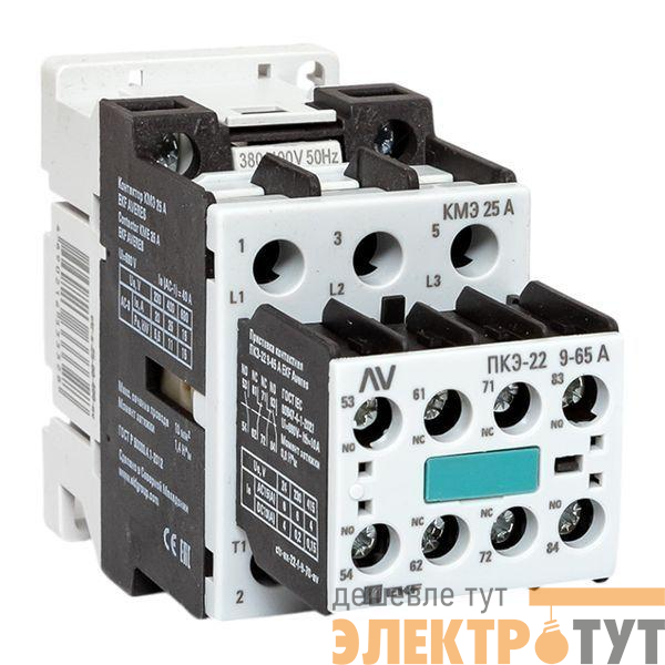 Комплект КМЭ 25А кат. 400В АС 2НО+2НЗ AVERES EKF ctr-s-25-00-400-av-22