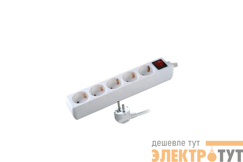 Удлинитель 5х1.5м с заземл. 10А IP20 S 5х1.5-ZDV 3.5кВт с выкл. Volsten 9330