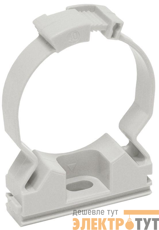 Держатель хомутный для труб CFC25 d25 сер. ELASTA IEK CTA10MP-CFC25-K41-100