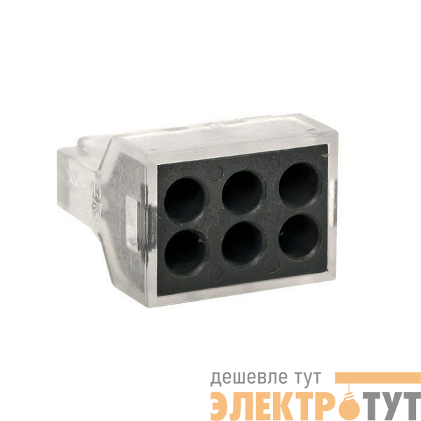 Клемм с пастойа строительно-монтажная СМК 773-106 6-проводная 1.0-2.5кв.мм с пастой (уп.50шт) PROxima EKF plc-smk-106