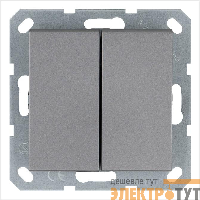 Переключатель перекрестный 2-кл. 10А IP20 механизм алюм. Jasmart G3014S