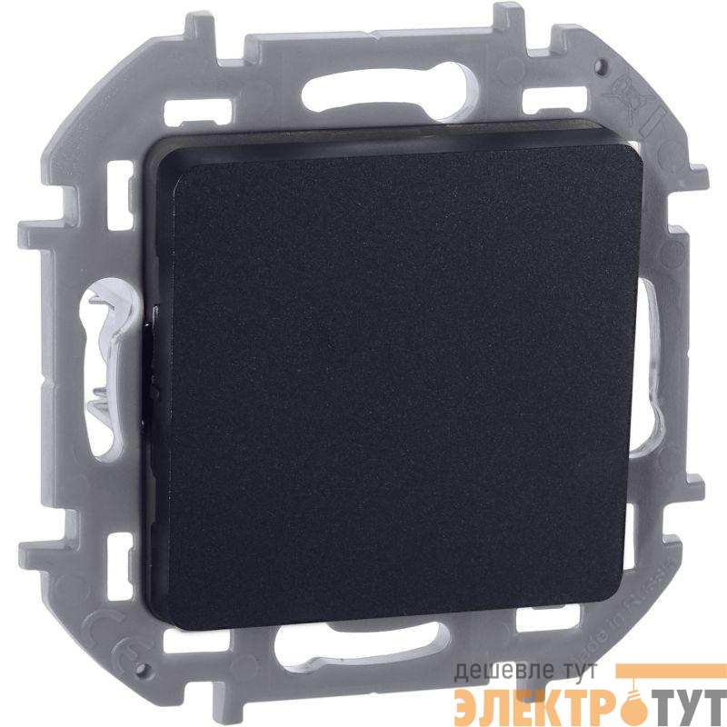 Переключатель 1-кл. Inspiria 10А IP20 250В 10AX механизм антрацит IEK 673653