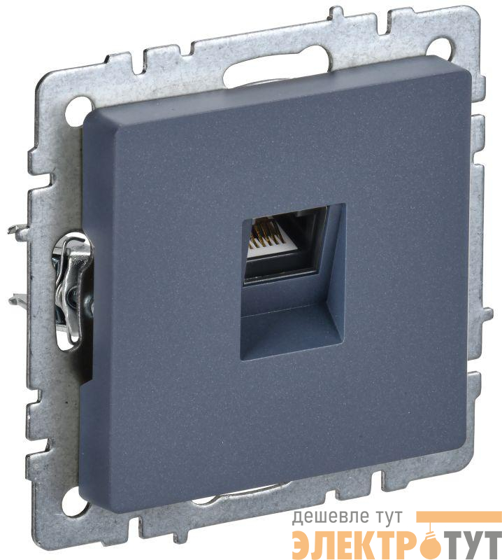 Розетка компьютерная СП RJ45 кат.5E BRITE РК10-БрМ механизм маренго IEK BR-K10-1-K35