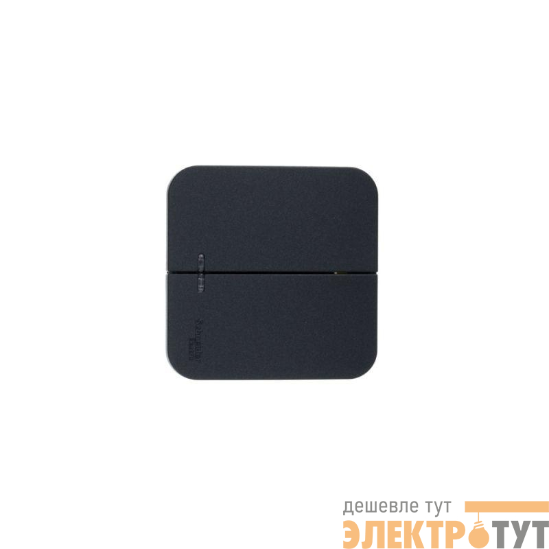 Выключатель 2-кл. ОП Blanca 10А IP20 (сх. 5) 250В с подсветкой с изолир. пластиной антрацит SchE BLNVA105116