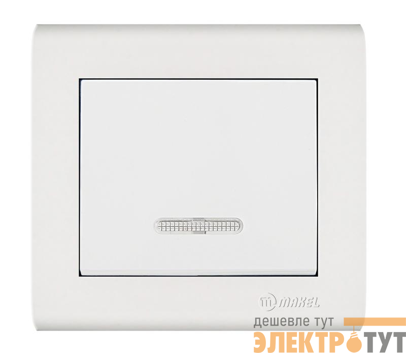 Выключатель 1-кл. Manolya с подсветкой бел. Makel 41001021