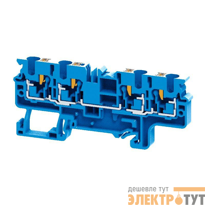 Клемма с 4-мя контактами push-in OptiClip СP-4-QUATTRO-(0.2-4)-I-BU син. КЭАЗ 331851