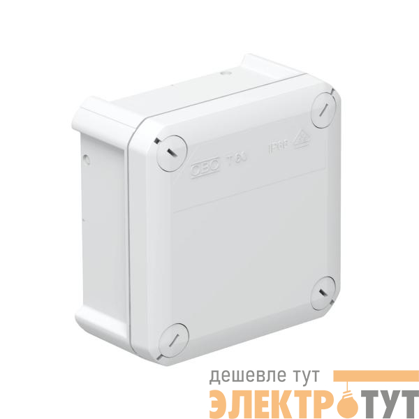 Коробка распределительная 100х100х48мм IP66 T60 OE закрыт. свет. сер. OBO 2007239