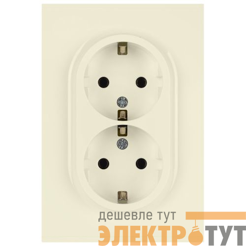 Розетка 2-м СП Arktik 16А IP20 250В с заземл. сл. кость 16-2104-02 Эра Б0070445