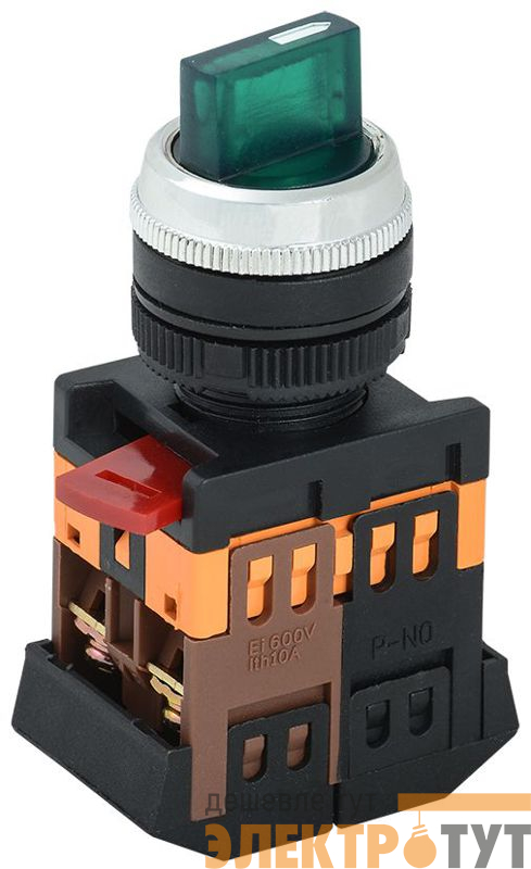 Переключатель АNС-22-2 240В 2 полож. 1НО+1НЗ неон зел. GENERICA BSW10-ANC-2-K06