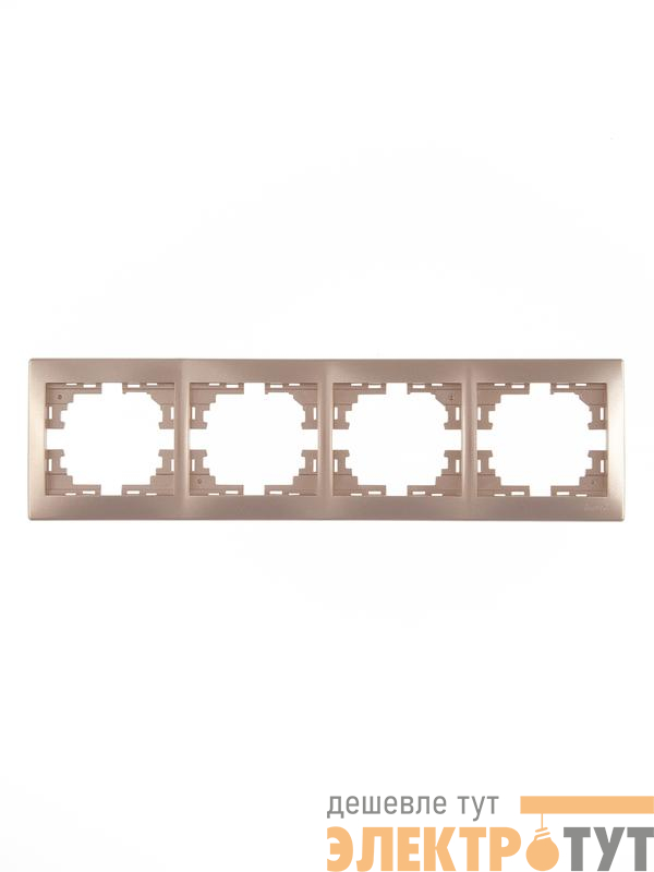 Рамка 4-м Mira горизонт. свет. корич. LEZARD 701-3100-149