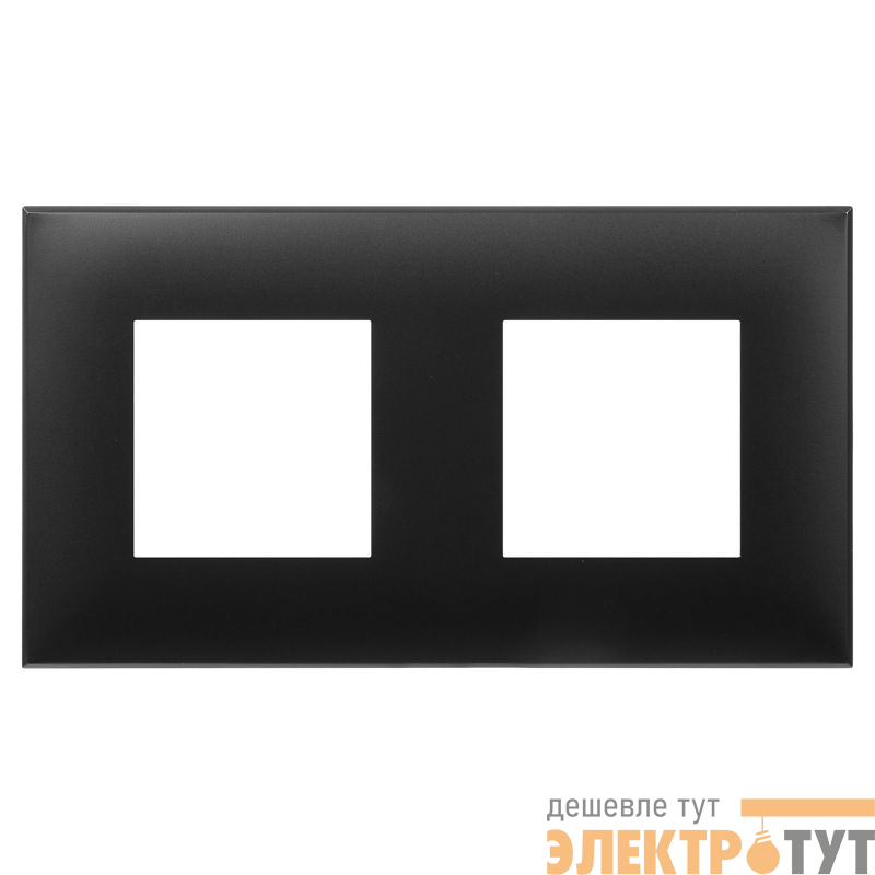 Рамка 2-м 4мод. Avanti "Черный матовый" DKC 4412904