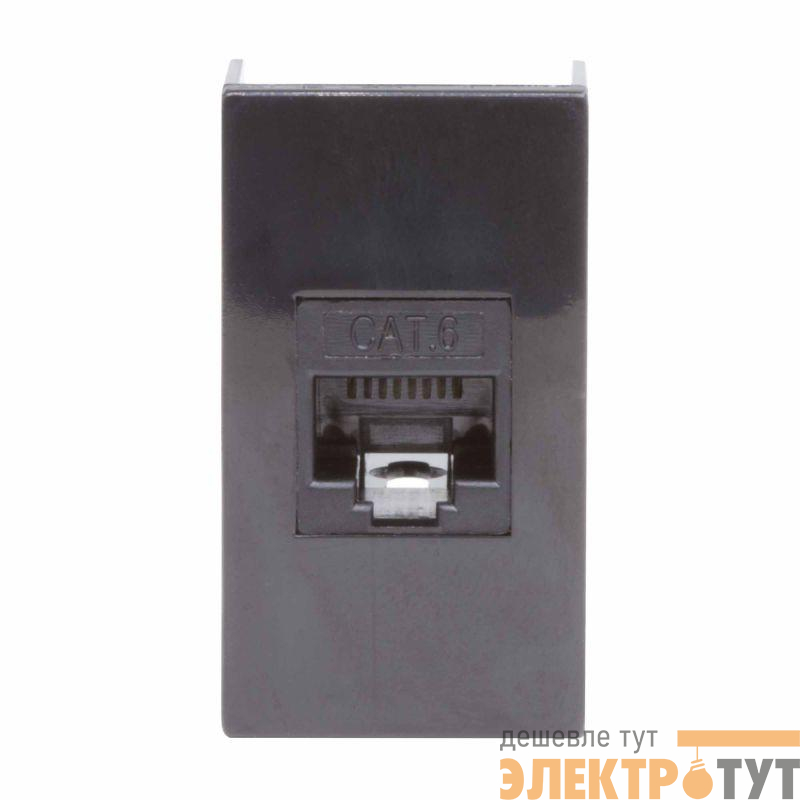 Розетка компьютерная 1-м 1мод. Viva RJ45 кат.6 черн. DKC 45258