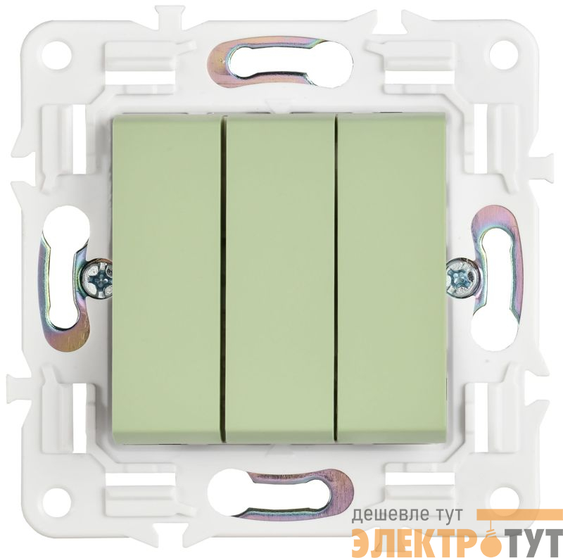 Выключатель 3-кл. SKANDY 10А SK-V11G мятный IEK SK-V30-0-10-K06