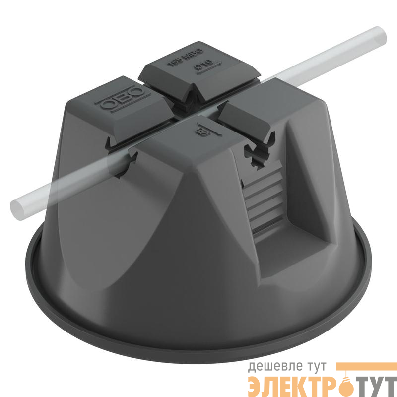 Держатель прутка (круглого проводника) d8-10мм универс. PA/PE/BET черн. OBO 5218700