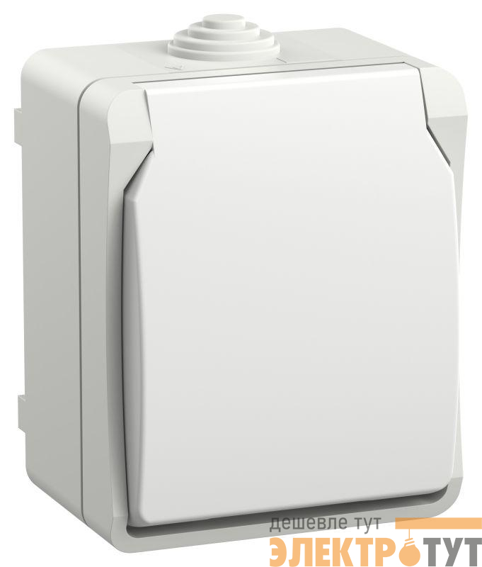 Розетка ОП Форс РСб20-3-ФБ 16А IP54 с заземл. защ. шторки бел. IEK ERS12-K01-16-54-DC