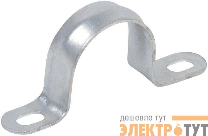 Скоба крепежная двухлапковая d19-20мм метал. (уп.10 шт) IEK CMAT11-19-010