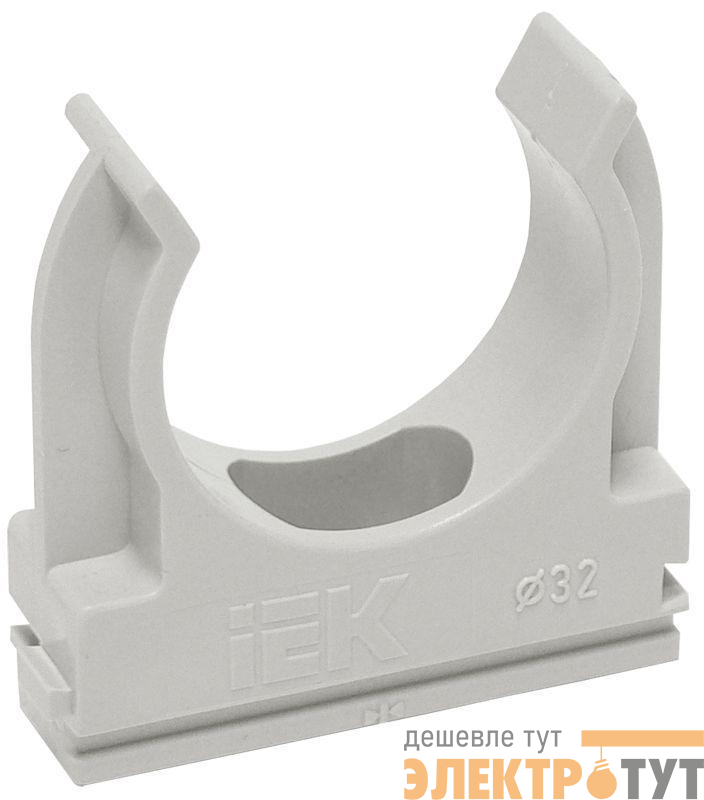 Держатель для труб (клипса) CF32 с защелкой ELASTA (уп.5шт) IEK CTA10D-CF32-K41-005