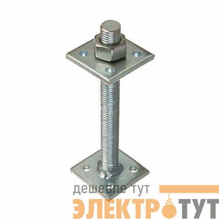 Анкер регулировочный по высоте М16 50х50х5.0 со шпилькой цинк Tech-Krep/Zitar 124428