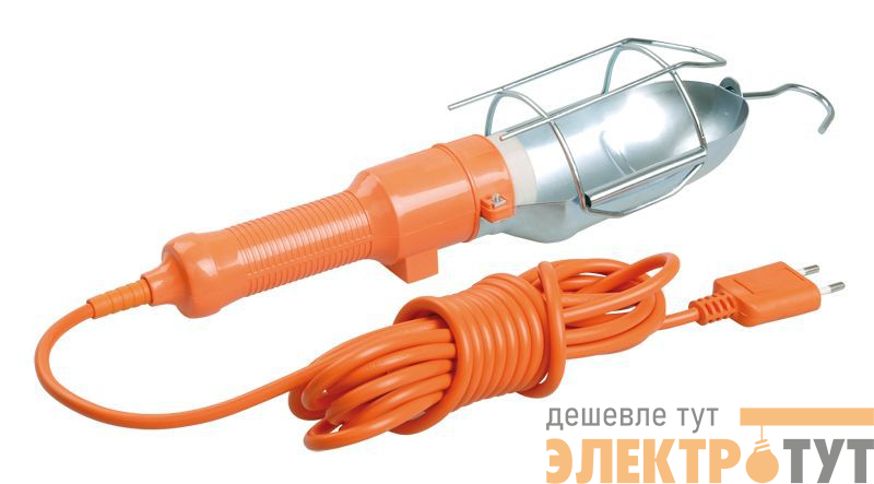 Светильник переносной УП-1P пл. вил. с выкл. 2Р 5м IEK WSP20-05-K09