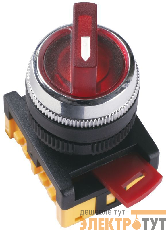 Переключатель АNС-22-2 240В 2 полож. 1НО+1НЗ неон красн. GENERICA BSW10-ANC-2-K04