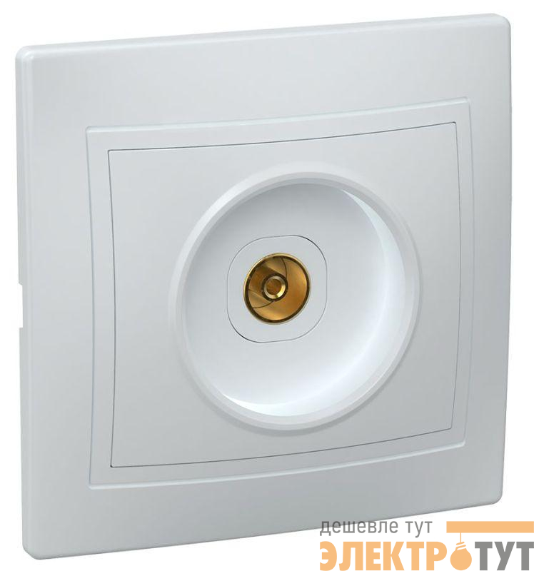 Розетка телевизионная TV 1-м СП Кварта РТВ10-КБ IP20 бел. GENERICA EAK10-K01-DM