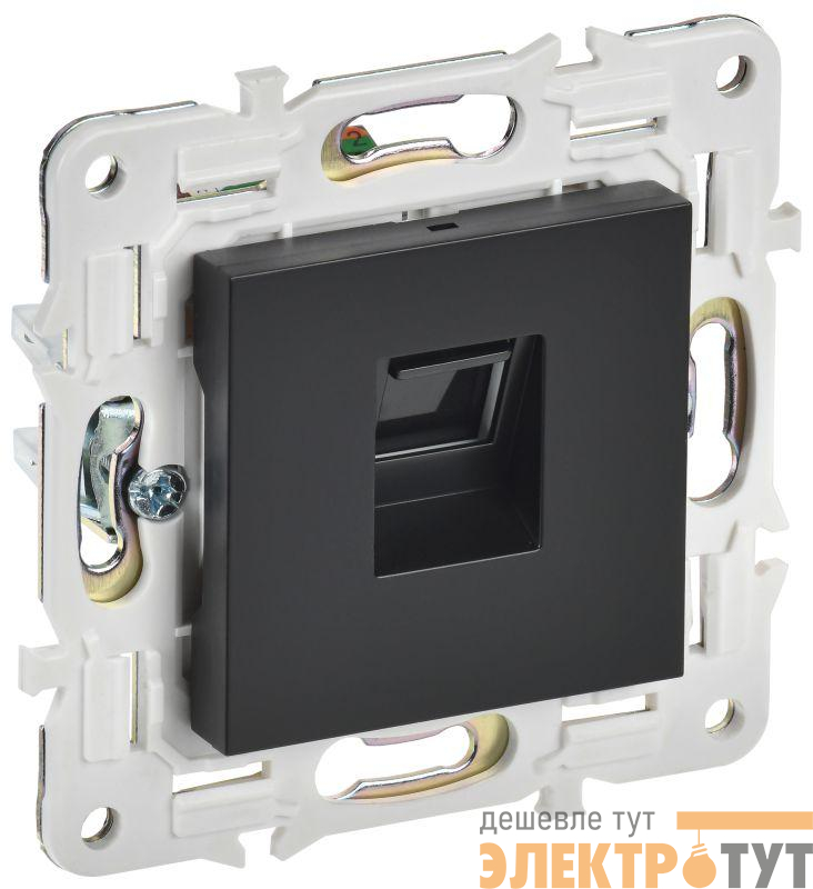 Розетка компьютерная RJ45 кат.5E SKANDY SK-K01Bl черн. IEK SK-K10-1-K02