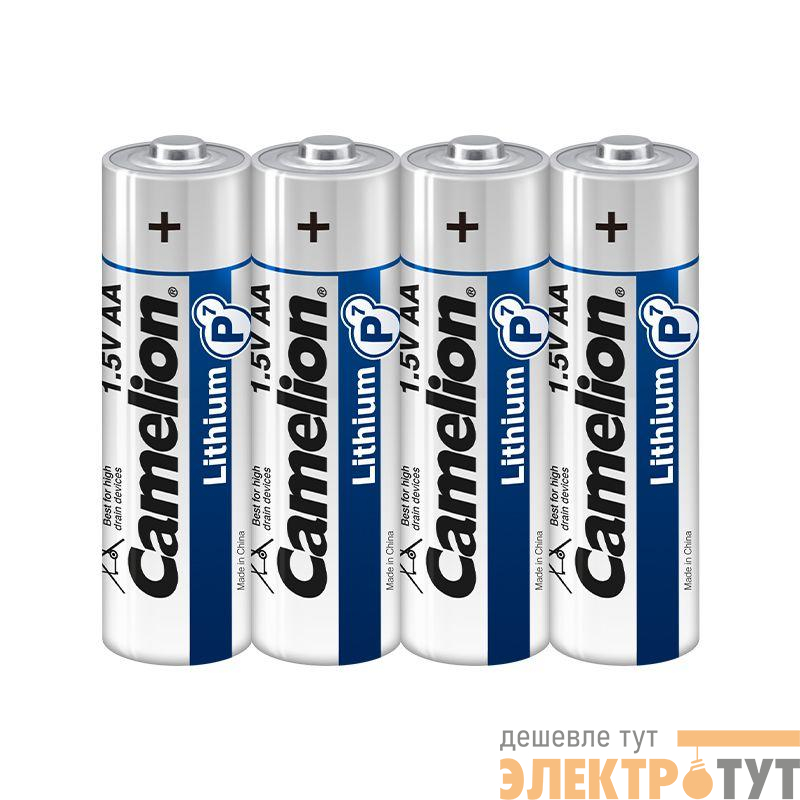 Элемент питания литиевый АА/FR6 Lithium SP4 FR6-SP4 батарейка 1.5В (уп.4шт) Camelion 15243