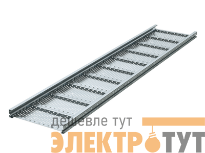 Лоток листовой перфорированный 200х100 L6000 сталь 2мм тяжелый (лонжерон) гор. оцинк. DKC USH612HDZ
