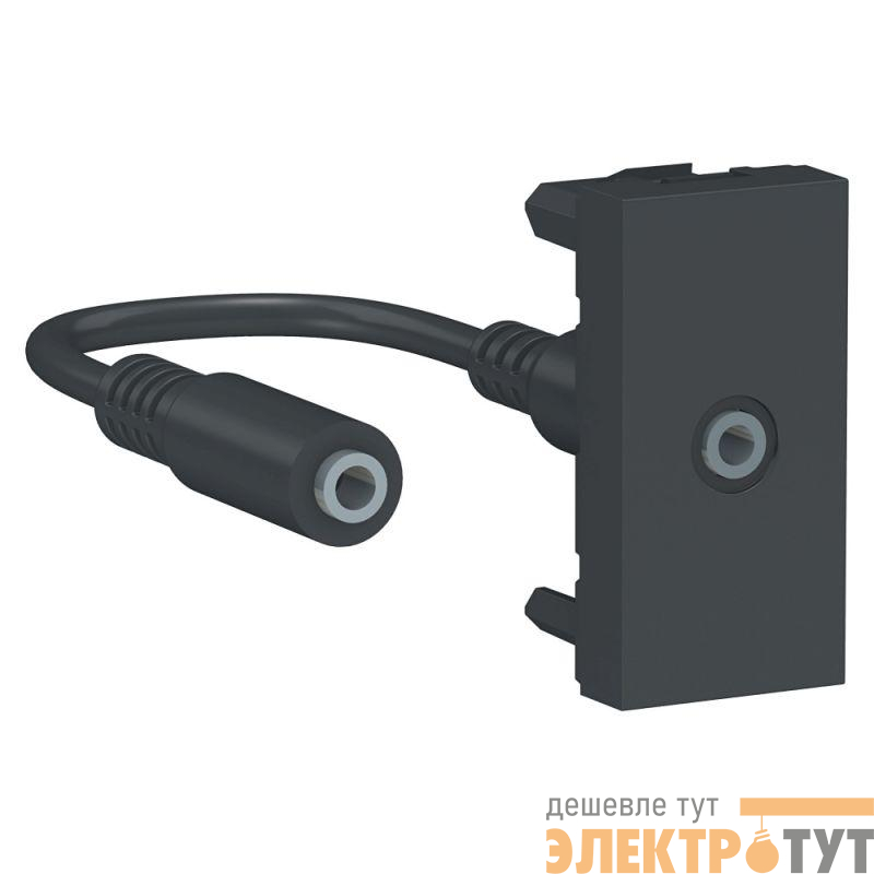 Розетка 1-мод. UNICA MODULAR Minijack антрацит SchE NU343354