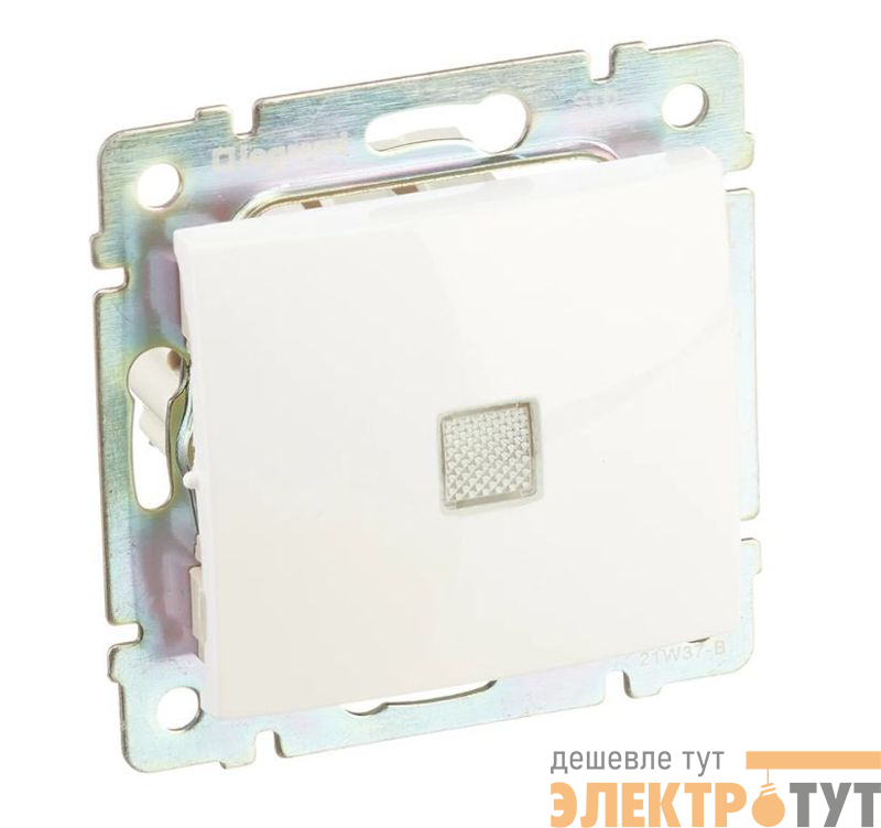 Выключатель 1-кл. 1п 1мод. СП Valena 10А IP31 с подсветкой механизм бел. (DIY-упак.) Leg 694261
