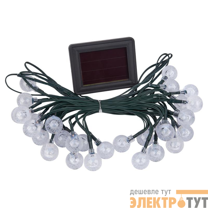 Гирлянда садовая "Шарики-пузырьки" USL-S-231/PT4500 BUBBLE BALLS IP44 30 светодиодов разноцветный свет на солнечн. батарее 1хАА Ni-Mh аккумулятор в комплекте TM Uniel UL-00012696