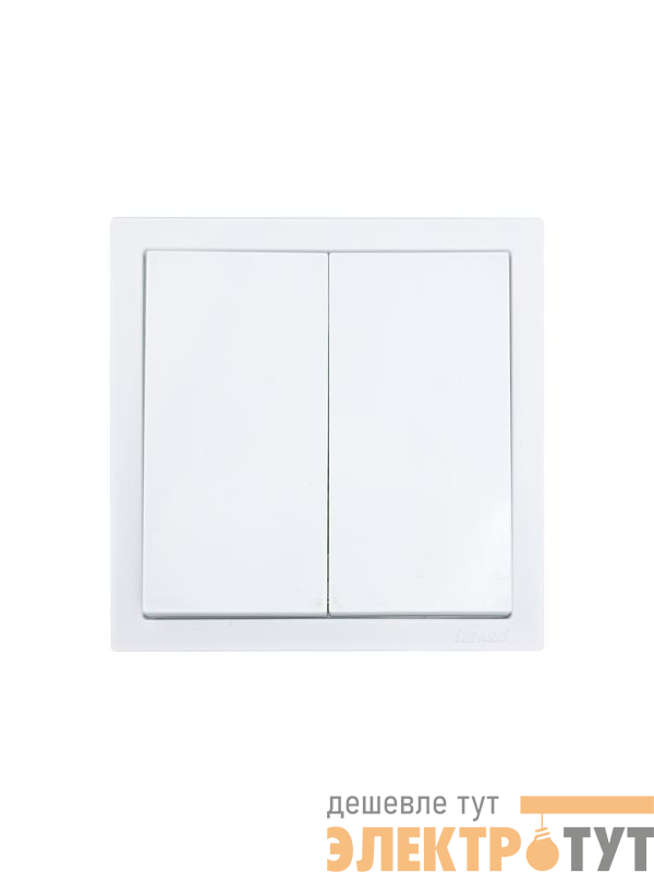Выключатель 2-кл. СП ZIMA IP20 10А безвинт. зажим бел. LEZARD 704-0288-101QC