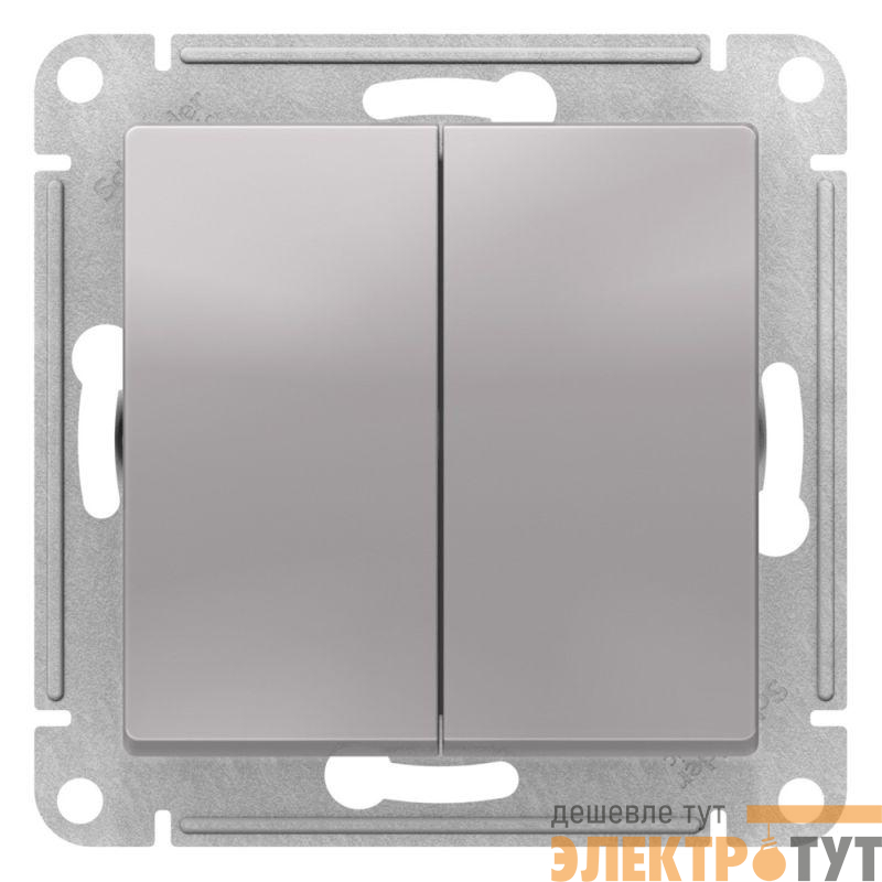 Переключатель перекрестный 2-кл. AtlasDesign 2хсх.7 10АХ механизм алюм. SE ATN000373