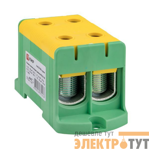 Клемма силовая вводная двойн. КСВ 35-150кв.мм желт./зел. PROxima EKF kvs2-35-150-y-green