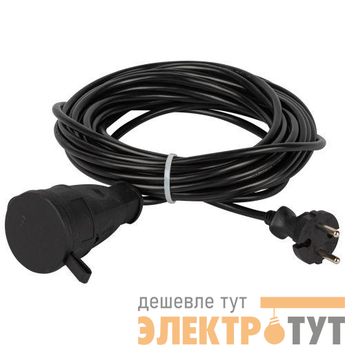 Удлинитель-шнур 1х10м без заземл. ПВС 2х0.75 GREEN LINE BUH-6-10m Эра Б0065112