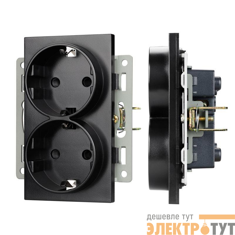Механизм электрической розетки SCT-MEUD-PL-BK (250В 16А) Arlight 043765