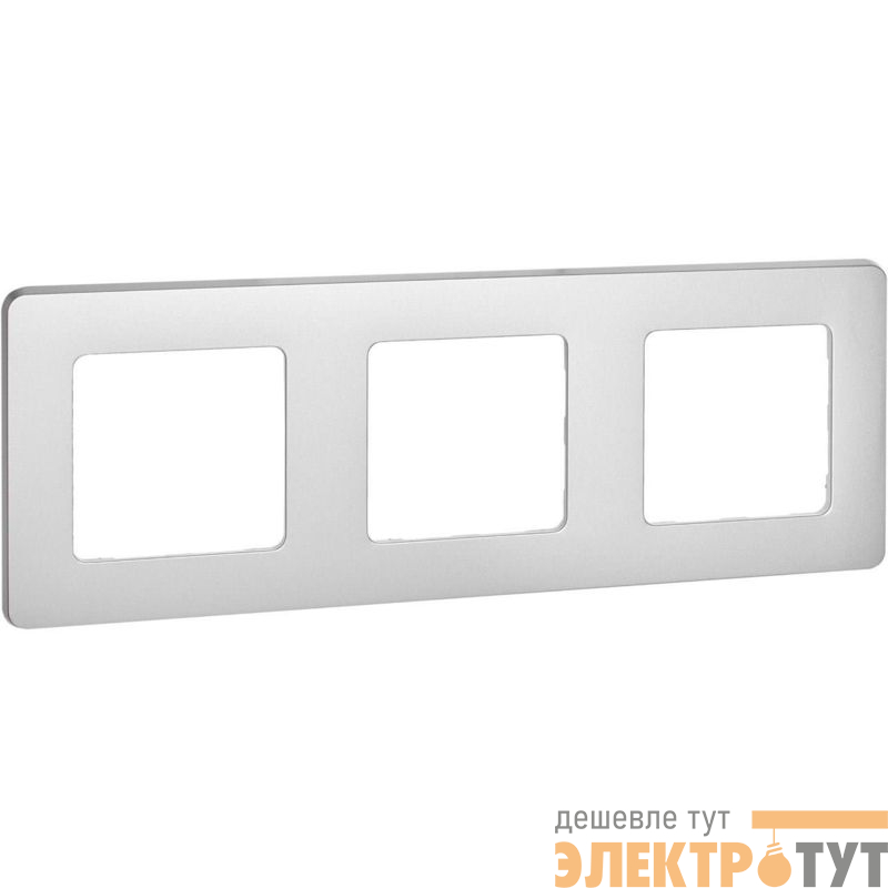 Рамка 3-м СП Inspiria IP20 алюм. IEK 673952