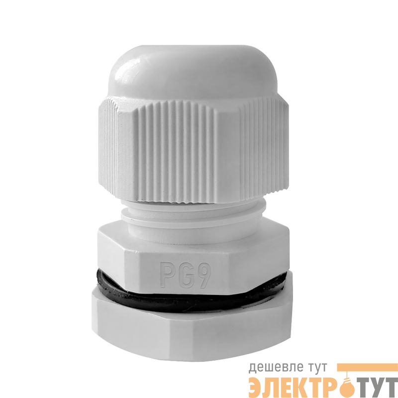 Ввод кабельный (сальник) PG-9 IP68 сер. TOKOV ELECTRIC TKE-PG-9-G