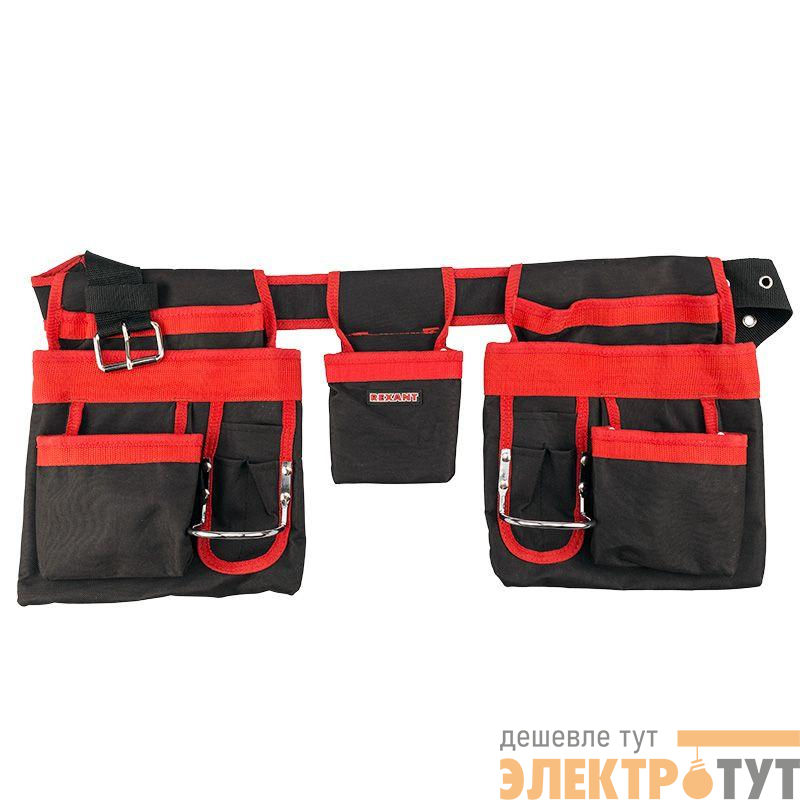Сумка-пояс монтажника двойн. RE-15 Rexant 12-5611