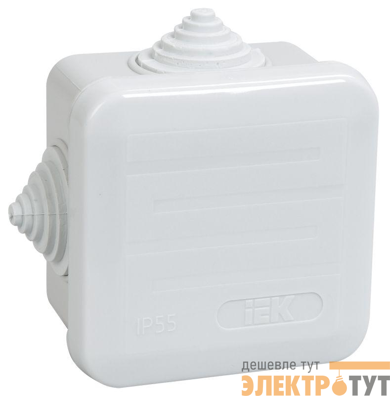 Коробка распаячная ОП 70х70х40 IP44 КМ41236 (4 гермоввода) IEK UKOZ11-070-070-040-K41-44