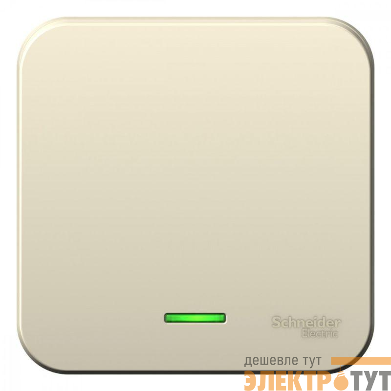 Выключатель 1-кл. ОП Blanca 10А IP20 (сх. 1) 250В с подсветкой с изолир. пластиной молочн. SE BLNVA101112