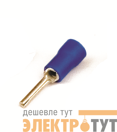 Наконечник изол. штыревой круглый 1.5-2.5кв.мм А=1.8мм B=11мм син. (уп.100шт) DKC 2B1P