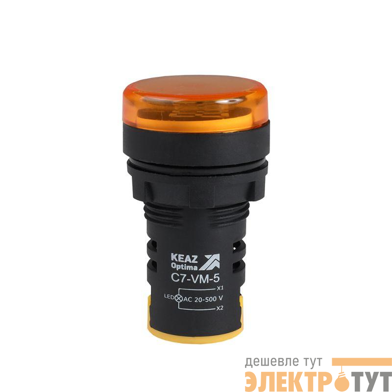 Индикатор напряжения OptiSignal Compact D22 С7-VM-5 желт. 20-500В AC AD22VM КЭАЗ 362190