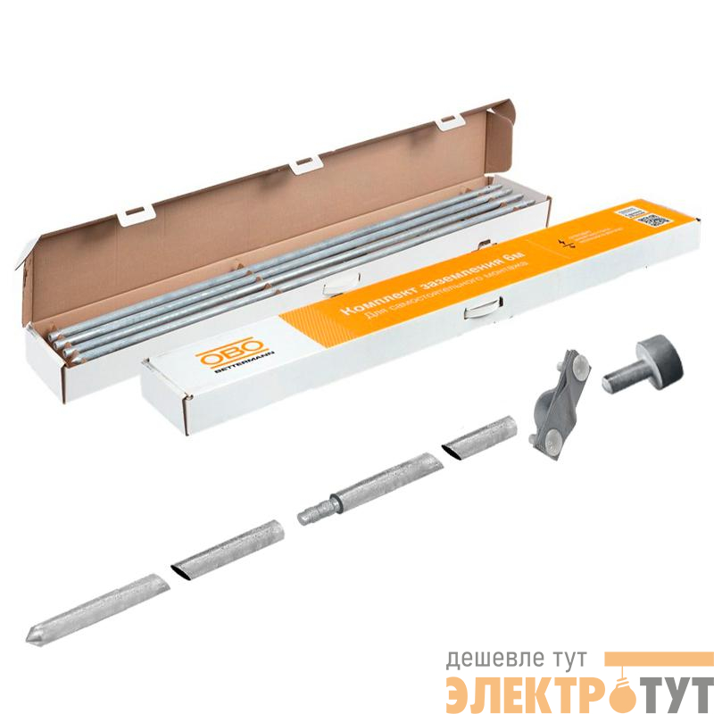 Комплект заземления безмуфтовый d16мм 6м сталь гор. цинк. OBO 6841193