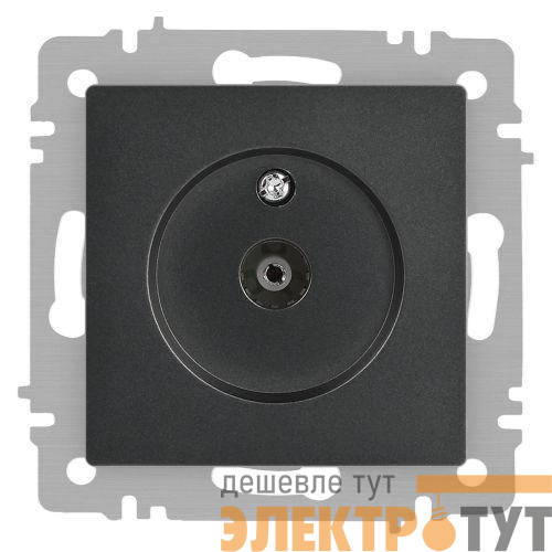 Розетка телевизионная одиночная TV СП Accent 6-301-07 IP20 графит Intro Б0063614
