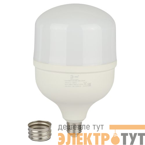 Лампа светодиодная высокомощная STD LED POWER T140-85W-4000-E27/E40 85Вт T140 колокол 4000К нейтр. бел. E27/E40 (переходник в компл.) 6800лм Эра Б0032087