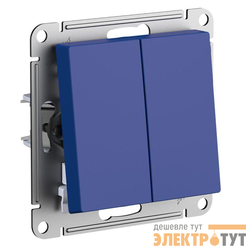 Переключатель 2-кл. AtlasDesign (сх. 6/2) 10AX механизм аквамарин SE ATN001165
