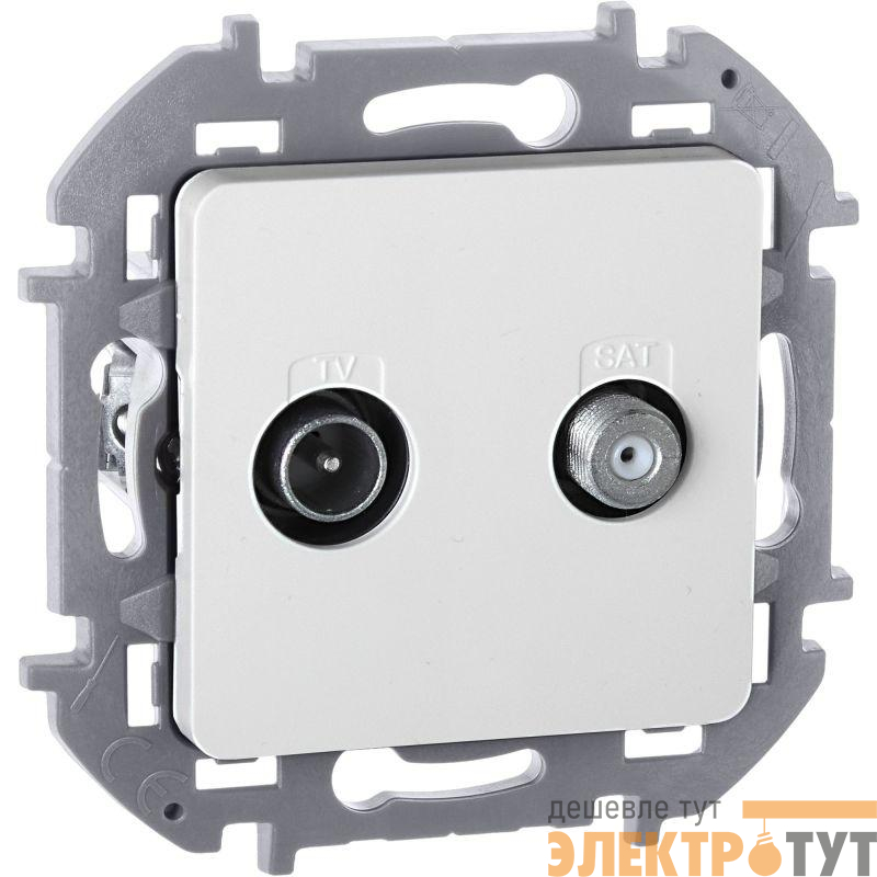 Розетка телевизионная TV/SAT Inspiria с топологией "звезда" механизм бел. IEK 673880